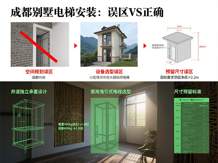 成都别墅电梯 成都别墅电梯安装注意事项：避免哪些常见误区？